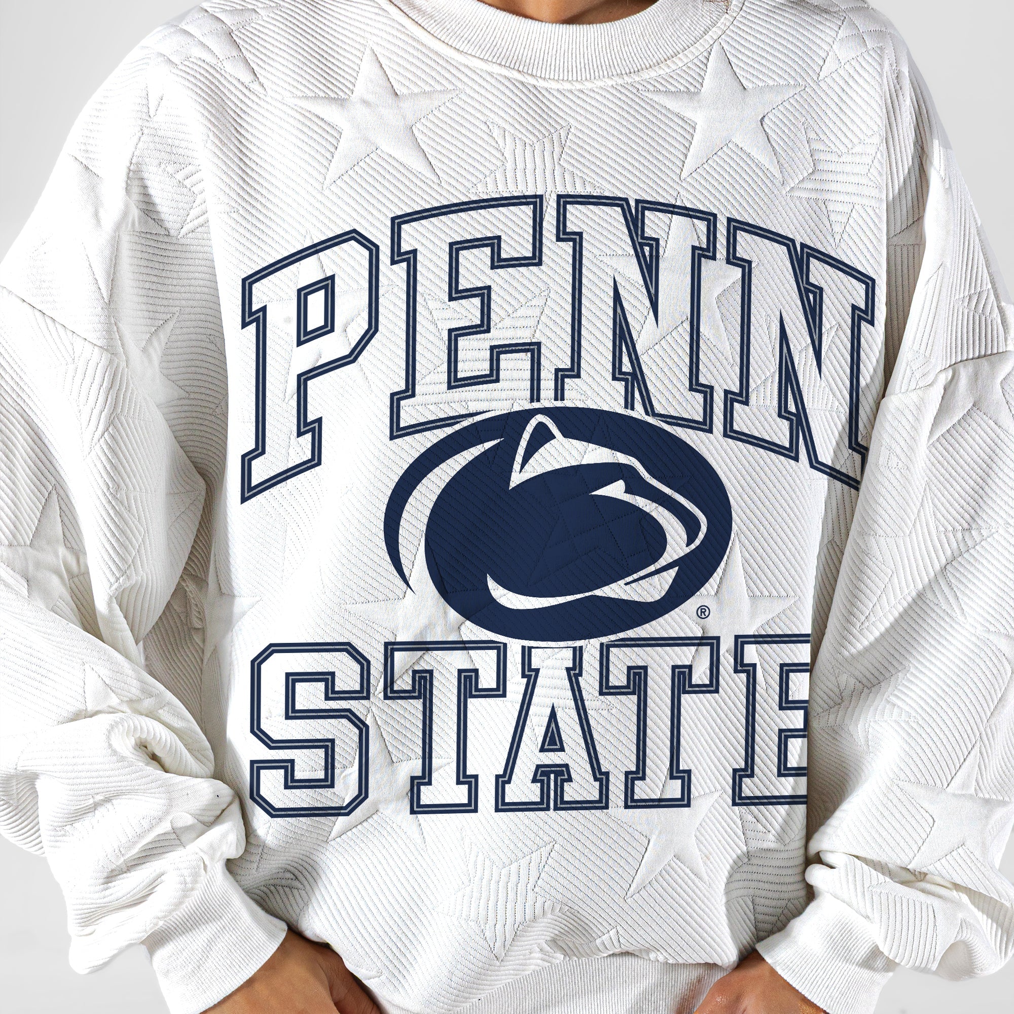 PENN STATE NITTANY LIONS BIG PLAY ENERGY EMBOSSED STAR CREWNECK