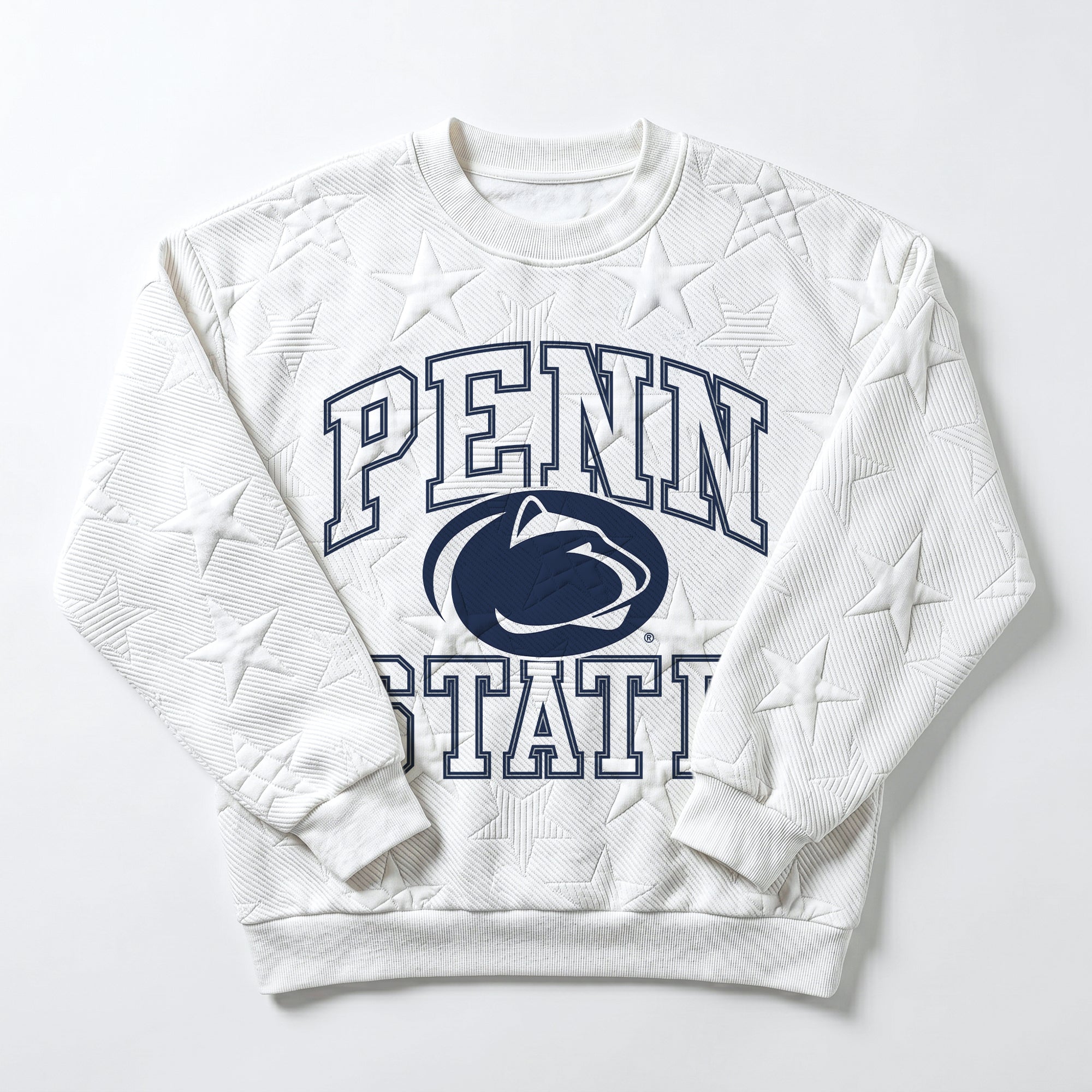 PENN STATE NITTANY LIONS BIG PLAY ENERGY EMBOSSED STAR CREWNECK