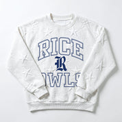 RICE OWLS BIG PLAY ENERGY EMBOSSED STAR CREWNECK