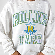 ROLLINS COLLEGE TARS BIG PLAY ENERGY EMBOSSED STAR CREWNECK
