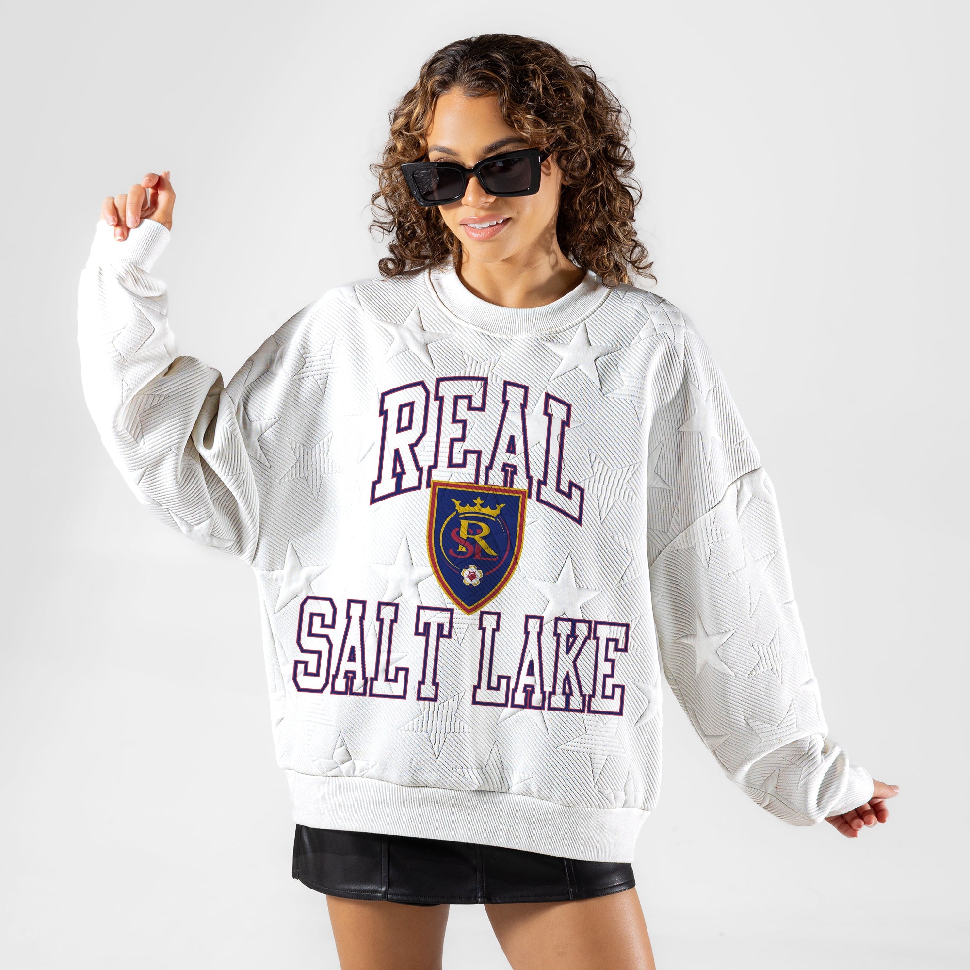 REAL SALT LAKE BIG PLAY ENERGY EMBOSSED STAR CREWNECK