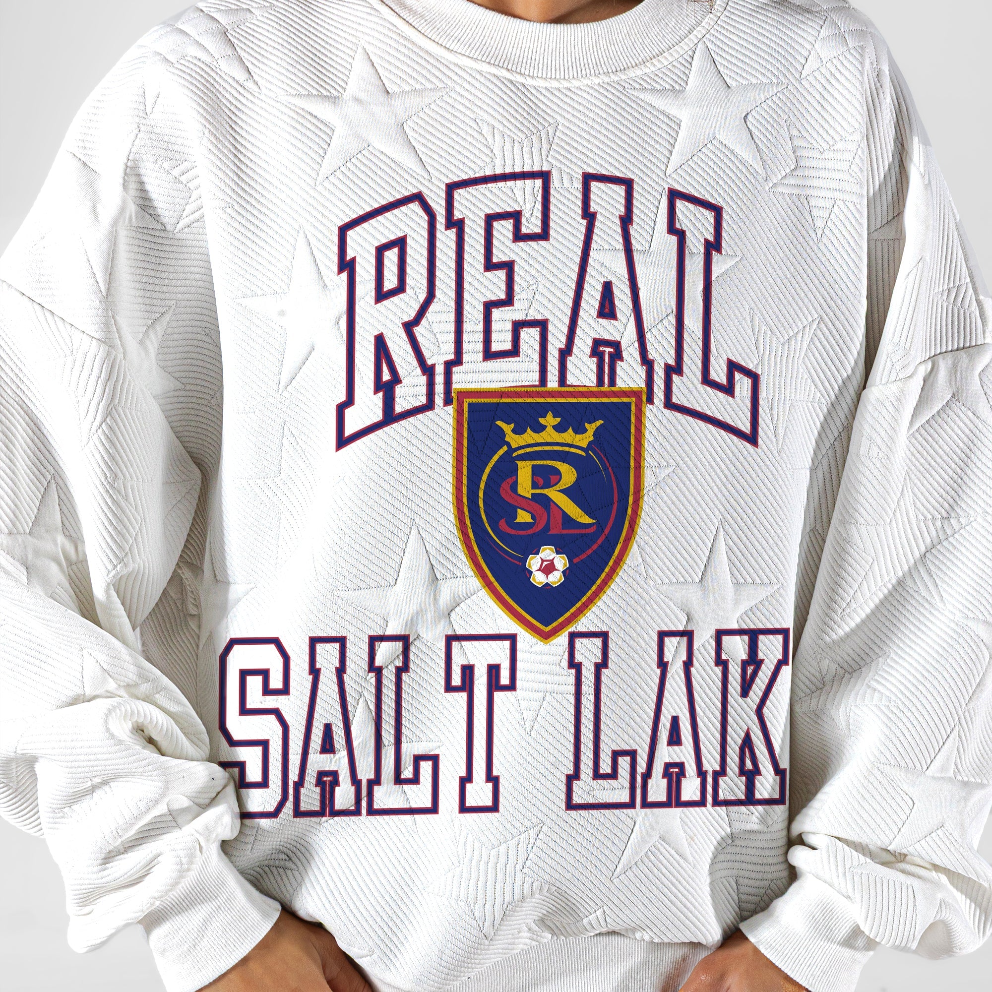 REAL SALT LAKE BIG PLAY ENERGY EMBOSSED STAR CREWNECK
