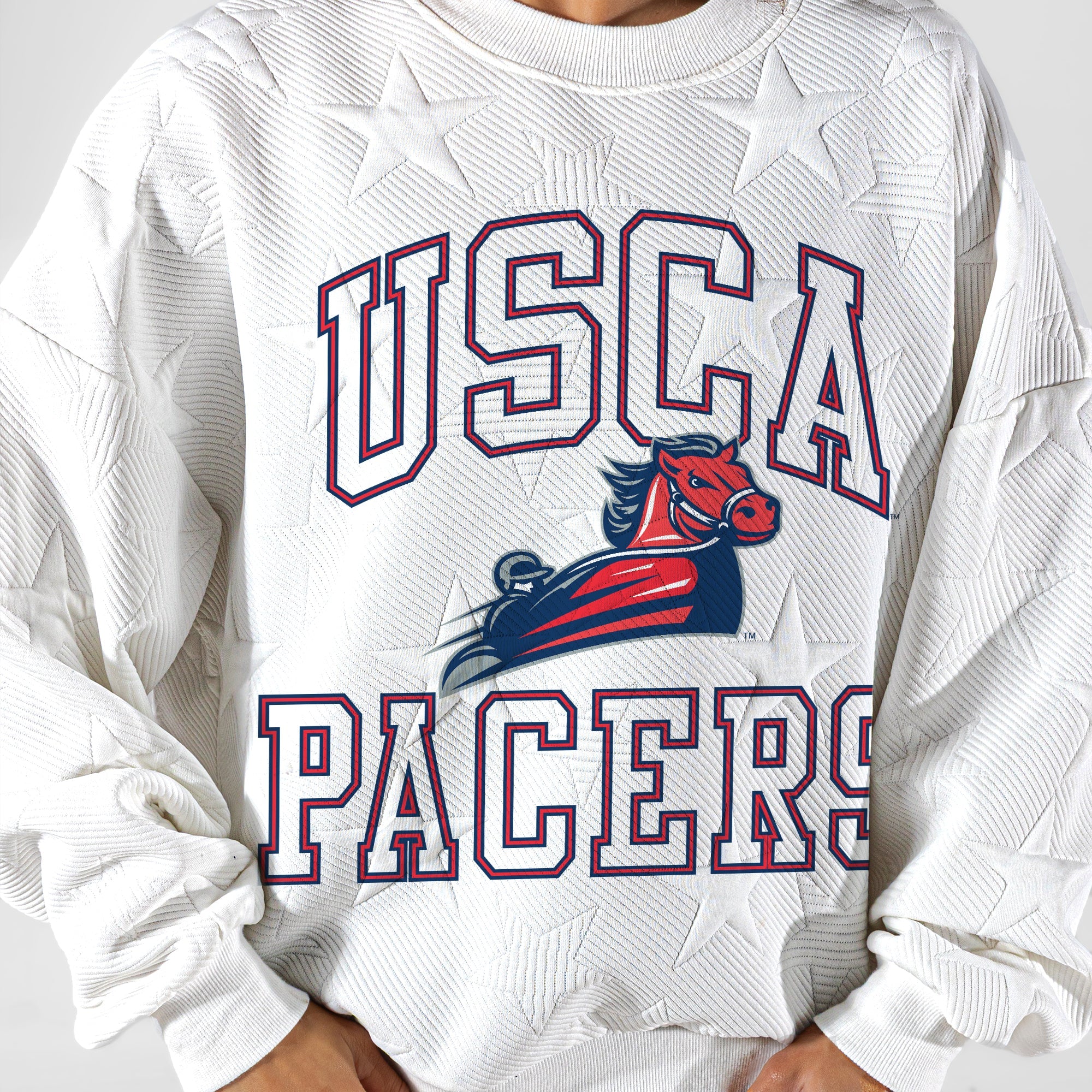 SOUTH CAROLINA AIKEN PACERS BIG PLAY ENERGY EMBOSSED STAR CREWNECK