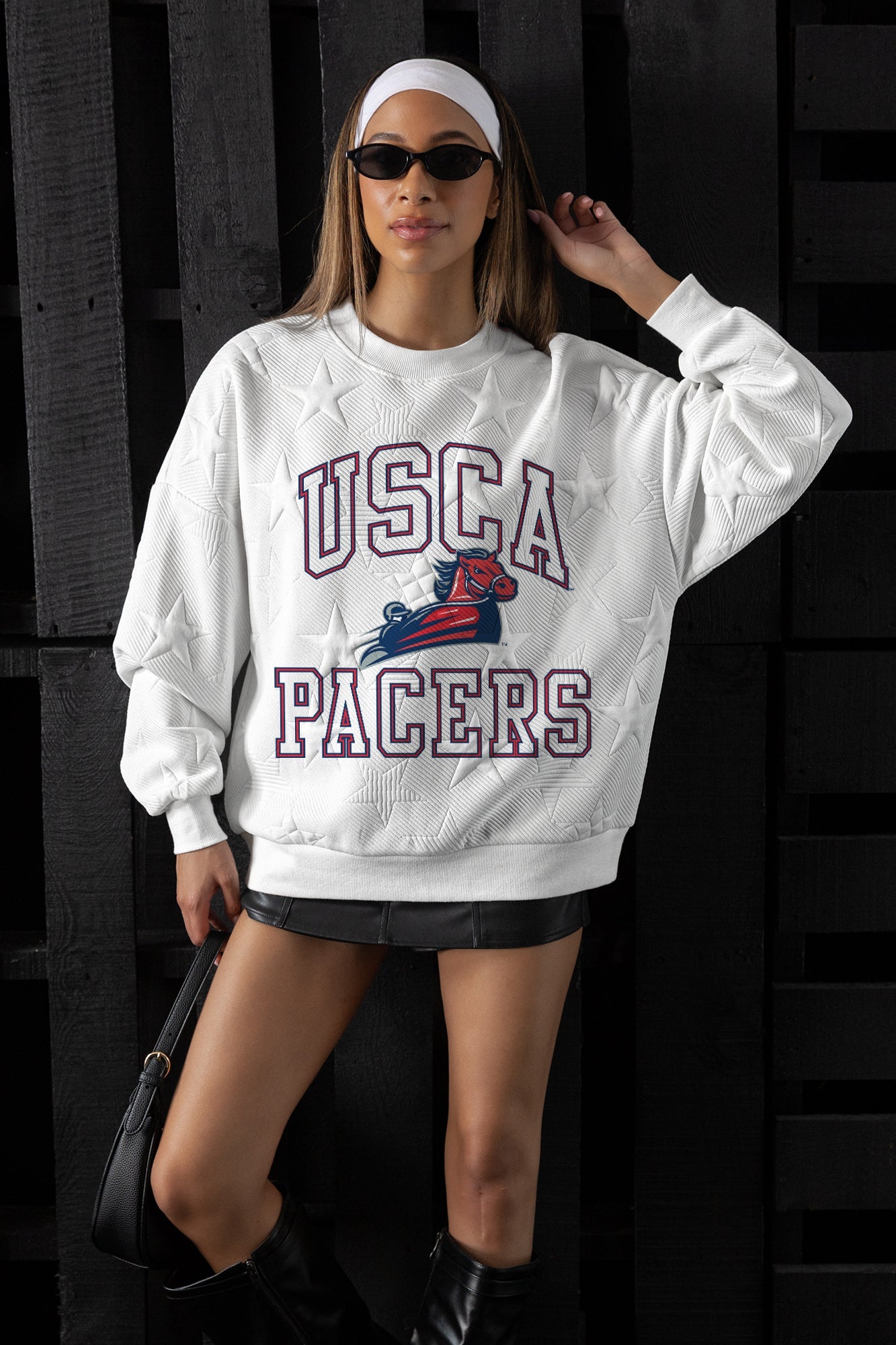 SOUTH CAROLINA AIKEN PACERS BIG PLAY ENERGY EMBOSSED STAR CREWNECK