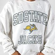 SOUTH DAKOTA STATE JACKRABBITS BIG PLAY ENERGY EMBOSSED STAR CREWNECK