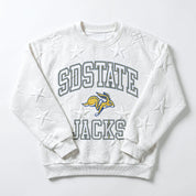 SOUTH DAKOTA STATE JACKRABBITS BIG PLAY ENERGY EMBOSSED STAR CREWNECK