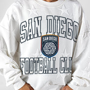 SAN DIEGO FC BIG PLAY ENERGY EMBOSSED STAR CREWNECK