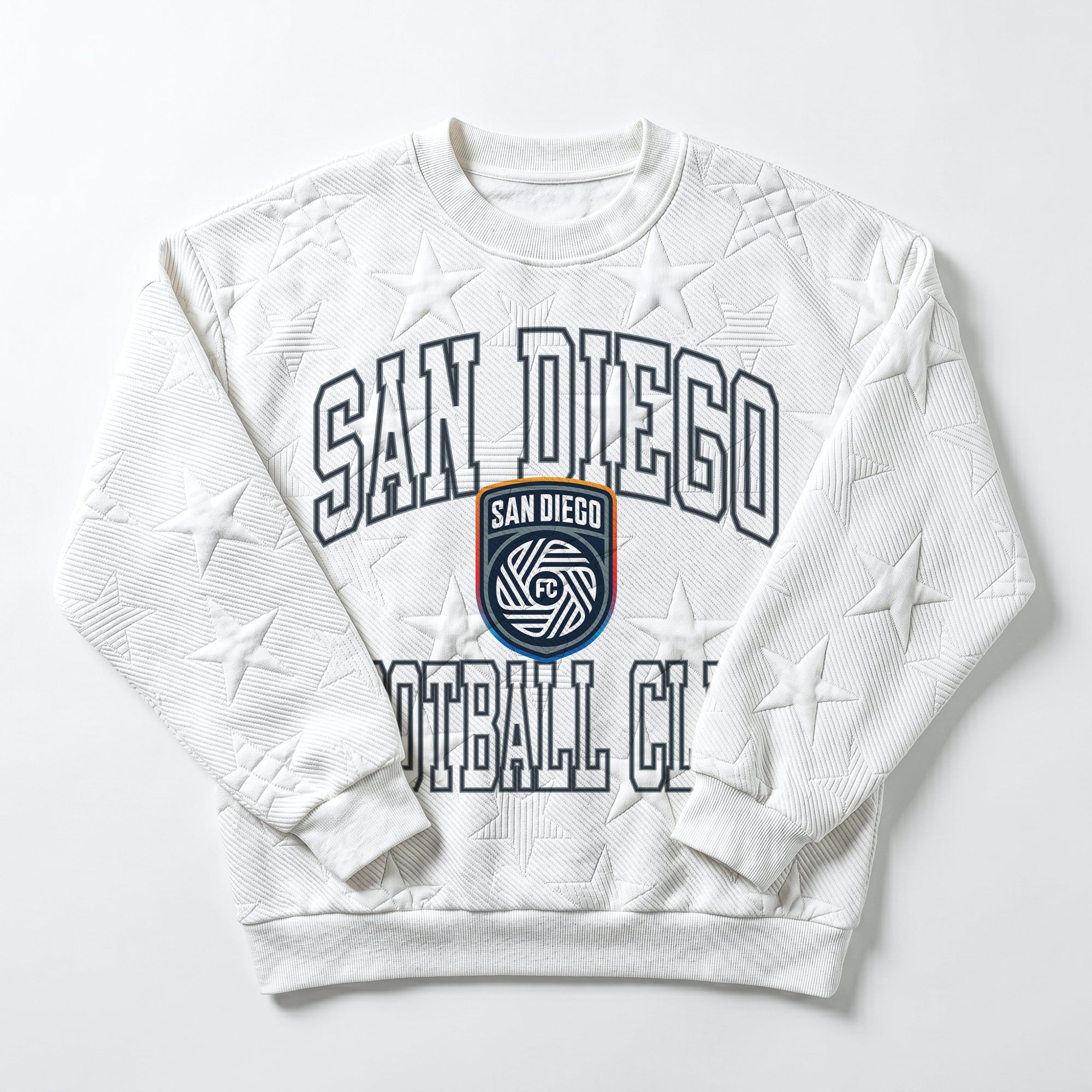 SAN DIEGO FC BIG PLAY ENERGY EMBOSSED STAR CREWNECK