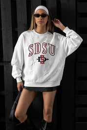 SAN DIEGO STATE AZTECS BIG PLAY ENERGY EMBOSSED STAR CREWNECK