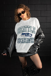 SEATTLE SEAHAWKS BIG PLAY ENERGY EMBOSSED STAR CREWNECK