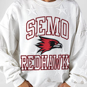 SOUTHEAST MISSOURI REDHAWKS BIG PLAY ENERGY EMBOSSED STAR CREWNECK