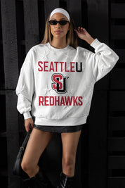 SEATTLE U REDHAWKS BIG PLAY ENERGY EMBOSSED STAR CREWNECK
