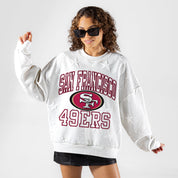 SAN FRANCISCO 49ERS BIG PLAY ENERGY EMBOSSED STAR CREWNECK