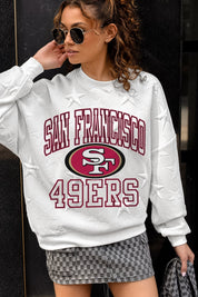 SAN FRANCISCO 49ERS BIG PLAY ENERGY EMBOSSED STAR CREWNECK