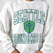 SEATTLE SOUNDERS FC BIG PLAY ENERGY EMBOSSED STAR CREWNECK