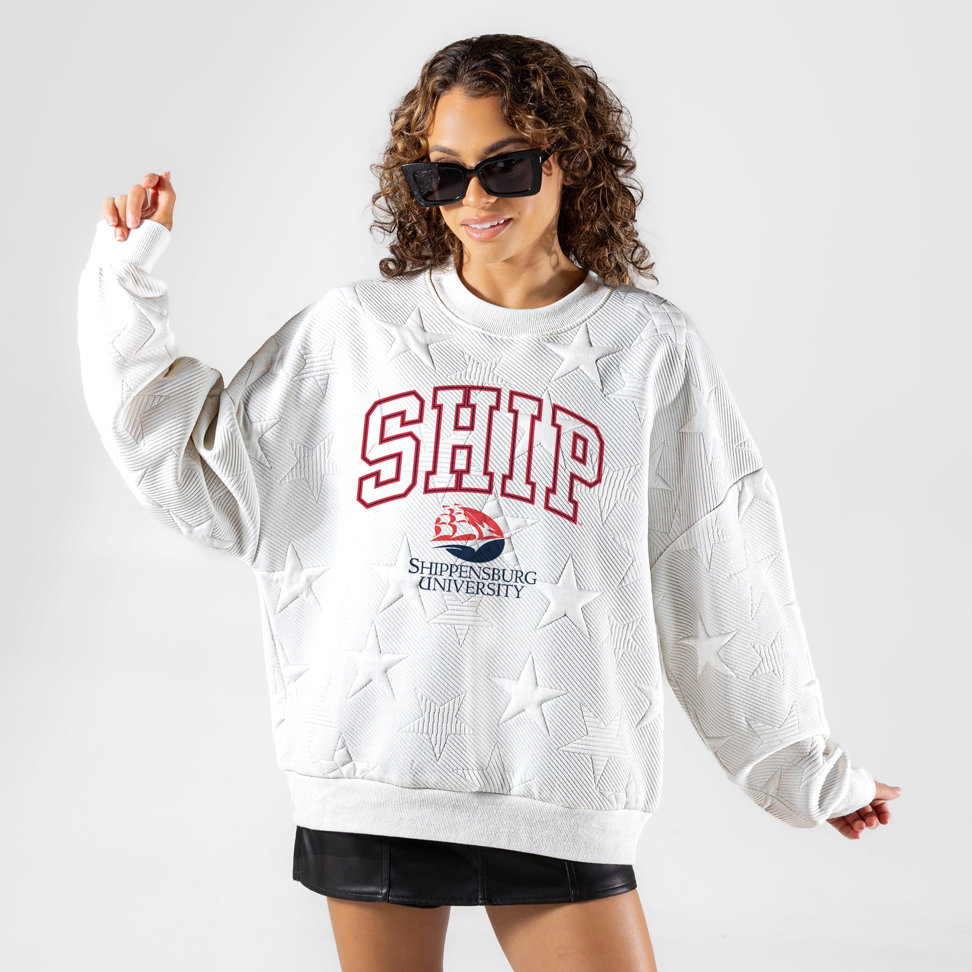 SHIPPENSBURG RAIDERS BIG PLAY ENERGY EMBOSSED STAR CREWNECK