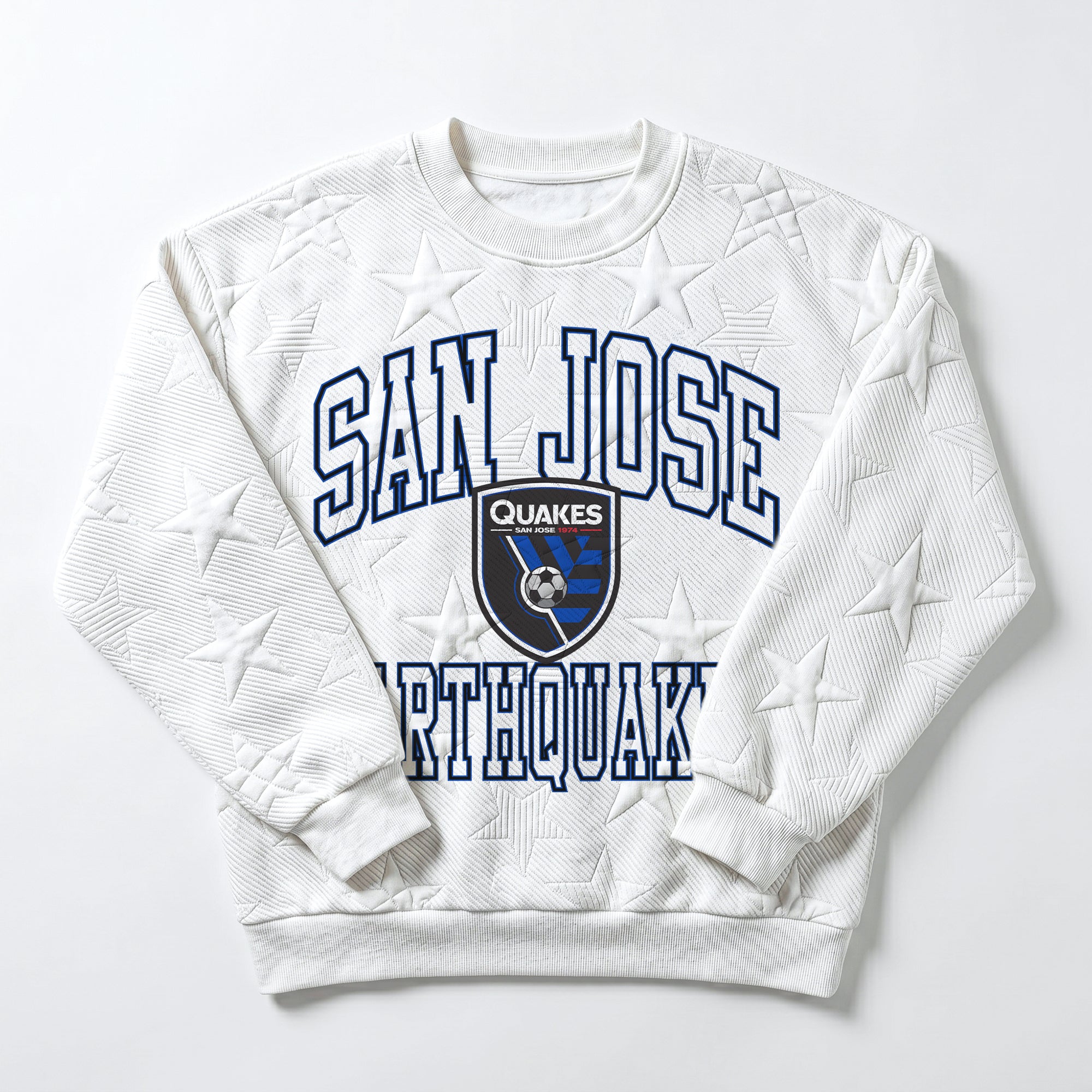 SAN JOSE EARTHQUAKES BIG PLAY ENERGY EMBOSSED STAR CREWNECK
