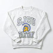 SAN JOSE STATE SPARTANS BIG PLAY ENERGY EMBOSSED STAR CREWNECK