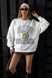 SAN JOSE STATE SPARTANS BIG PLAY ENERGY EMBOSSED STAR CREWNECK