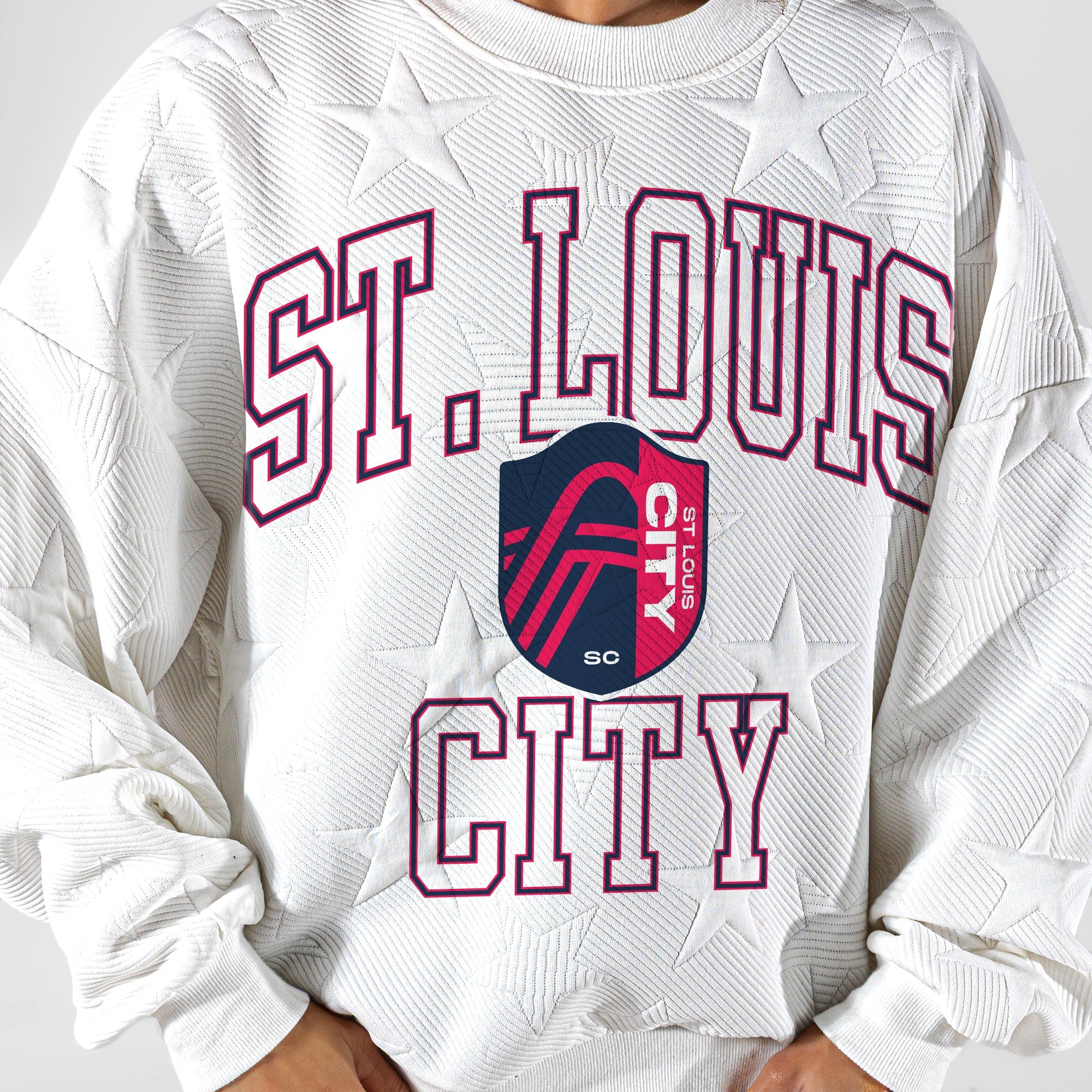 ST. LOUIS CITY SC BIG PLAY ENERGY EMBOSSED STAR CREWNECK