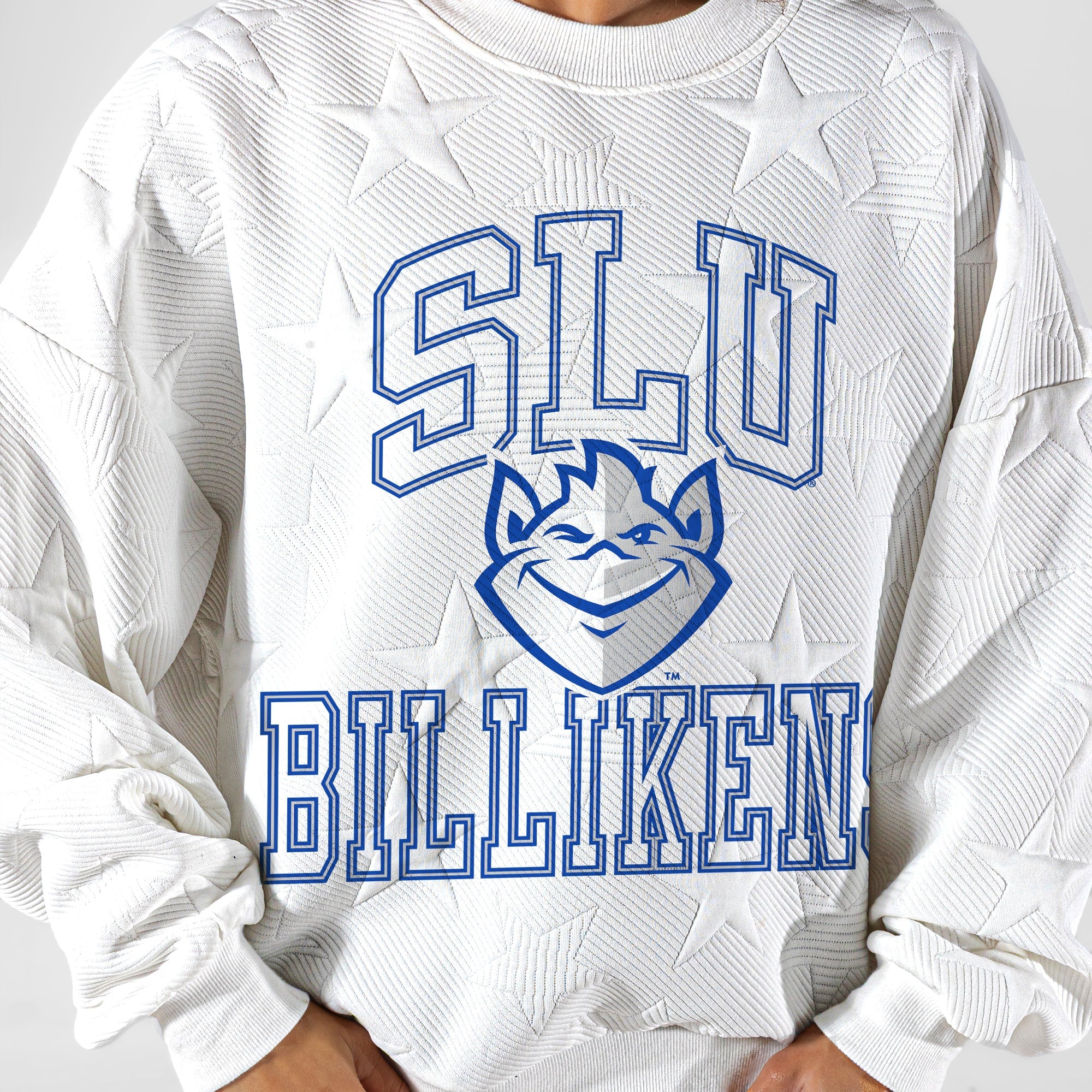 SAINT LOUIS BILLIKENS BIG PLAY ENERGY EMBOSSED STAR CREWNECK