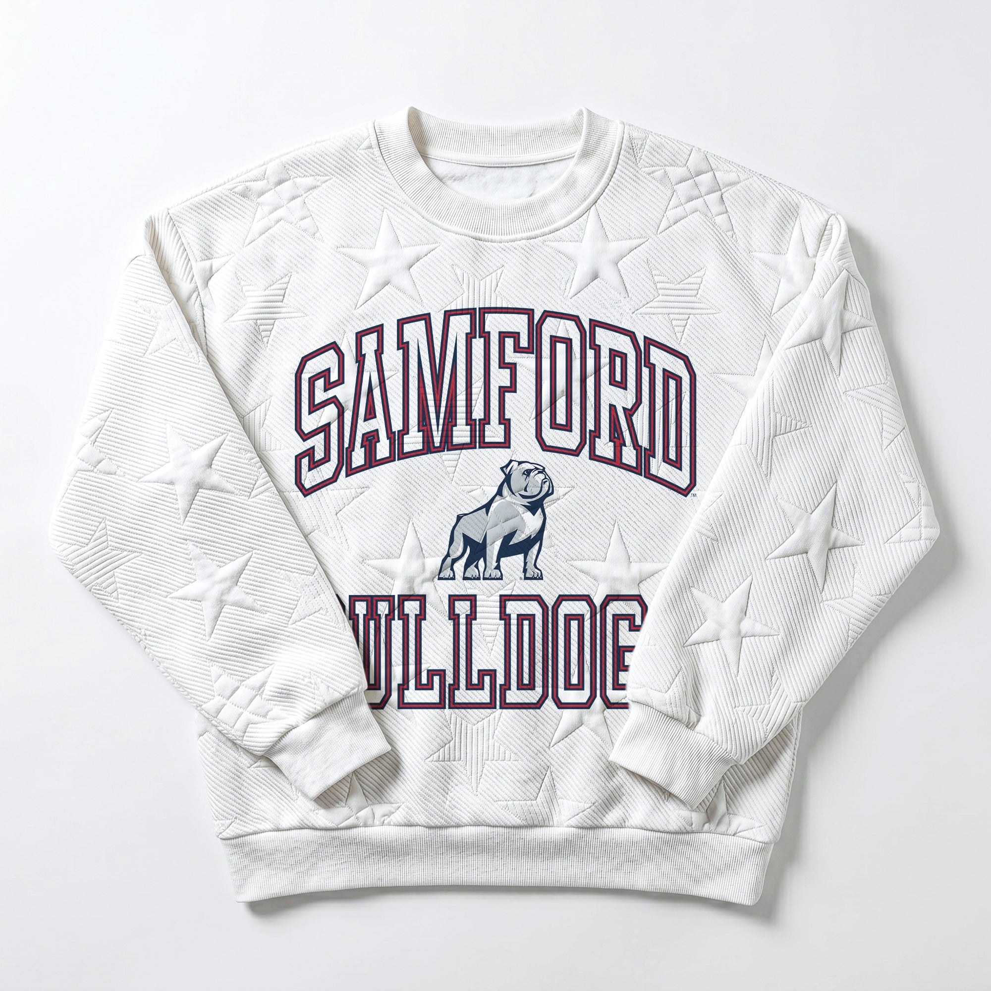 SAMFORD BULLDOGS BIG PLAY ENERGY EMBOSSED STAR CREWNECK