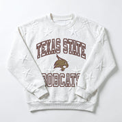 TEXAS STATE BOBCATS BIG PLAY ENERGY EMBOSSED STAR CREWNECK