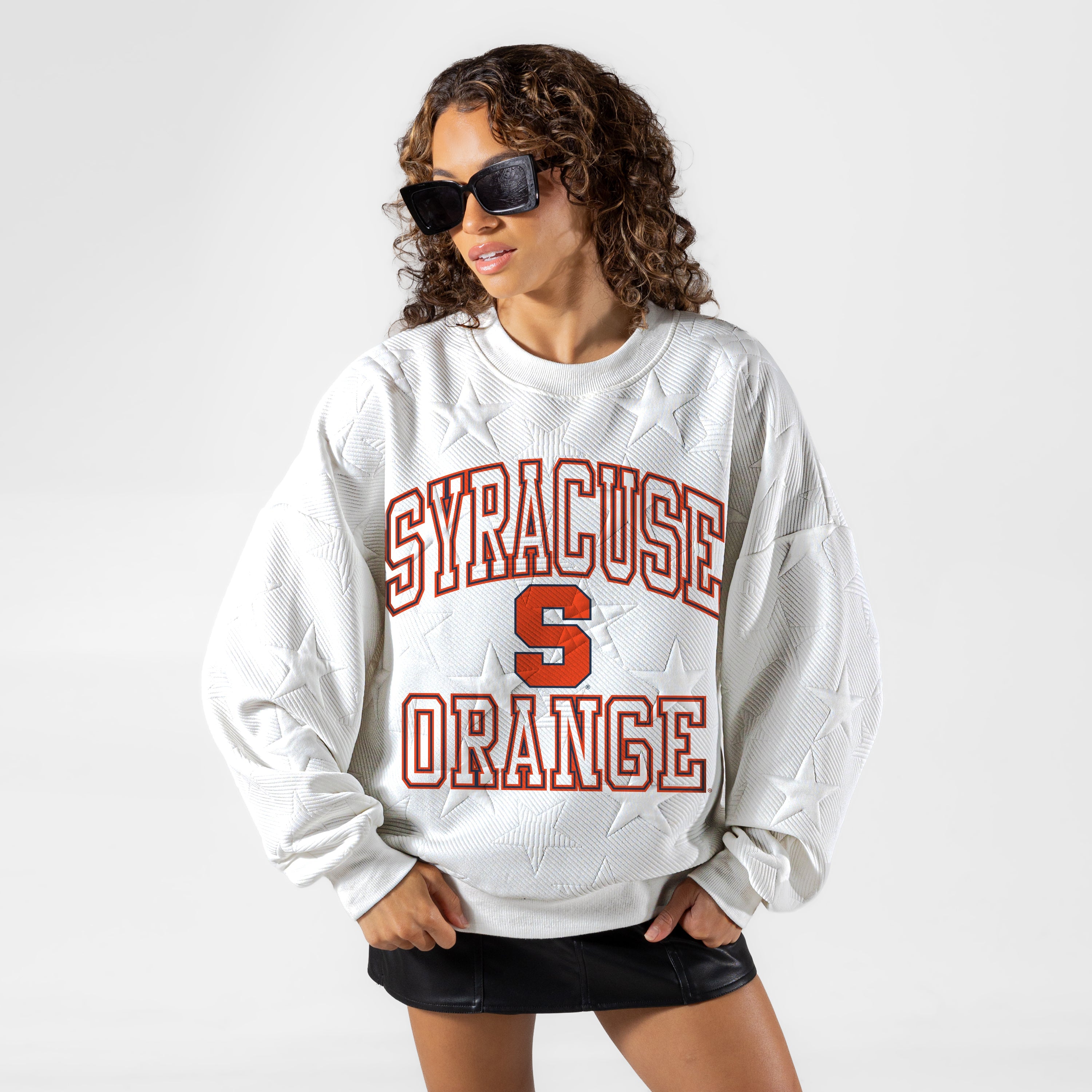 SYRACUSE ORANGE BIG PLAY ENERGY EMBOSSED STAR CREWNECK