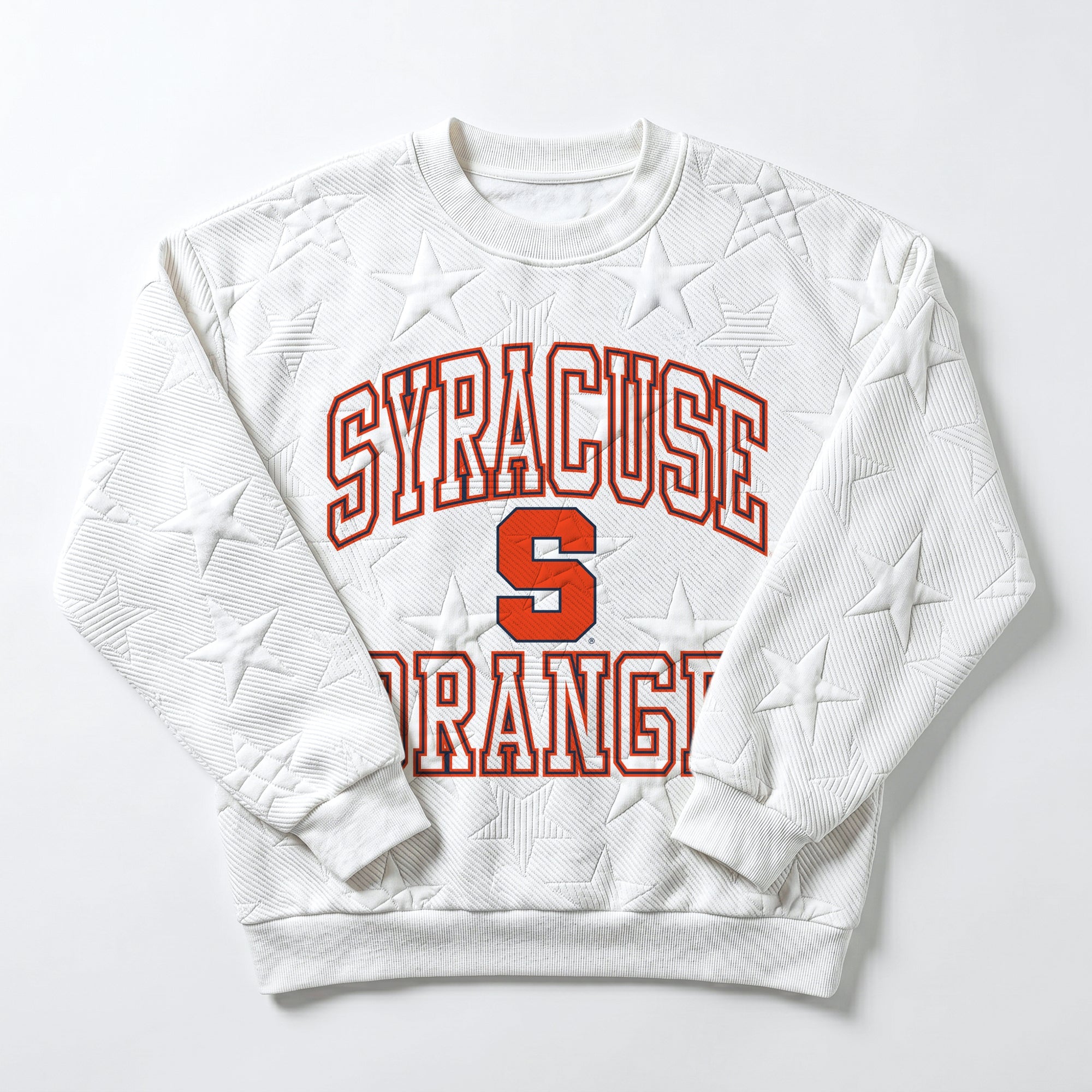 SYRACUSE ORANGE BIG PLAY ENERGY EMBOSSED STAR CREWNECK