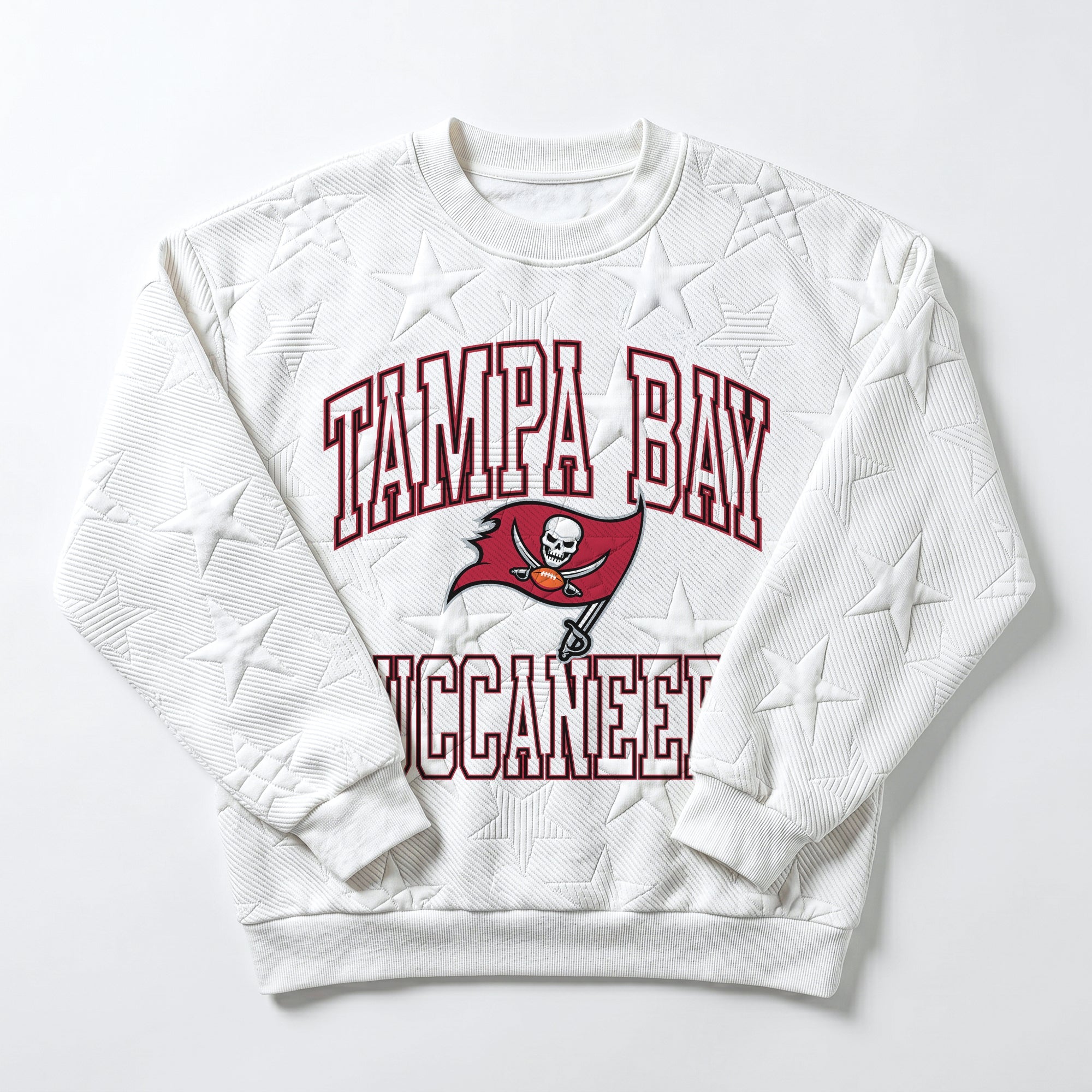 TAMPA BAY BUCCANEERS BIG PLAY ENERGY EMBOSSED STAR CREWNECK