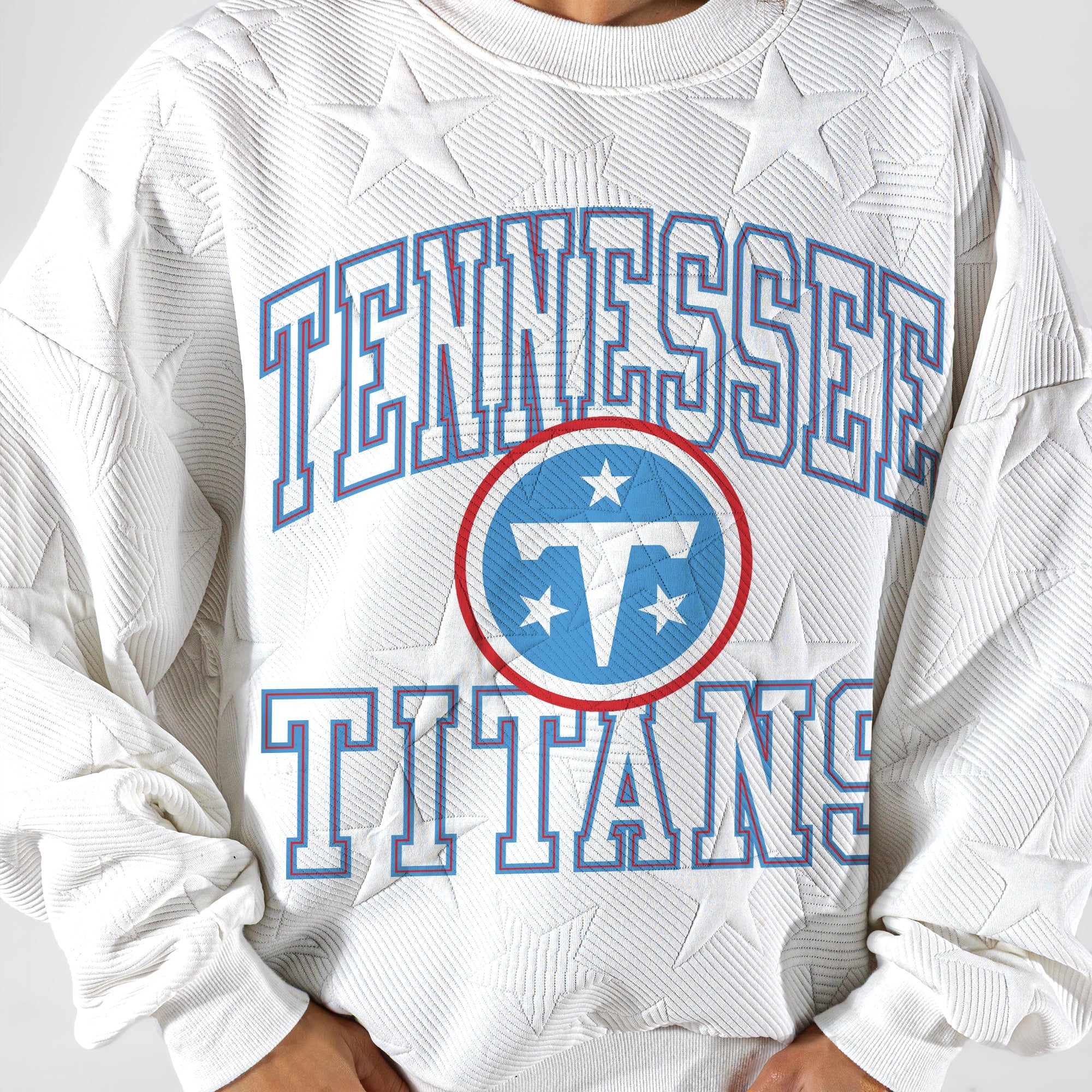 TENNESSEE TITANS BIG PLAY ENERGY EMBOSSED STAR CREWNECK