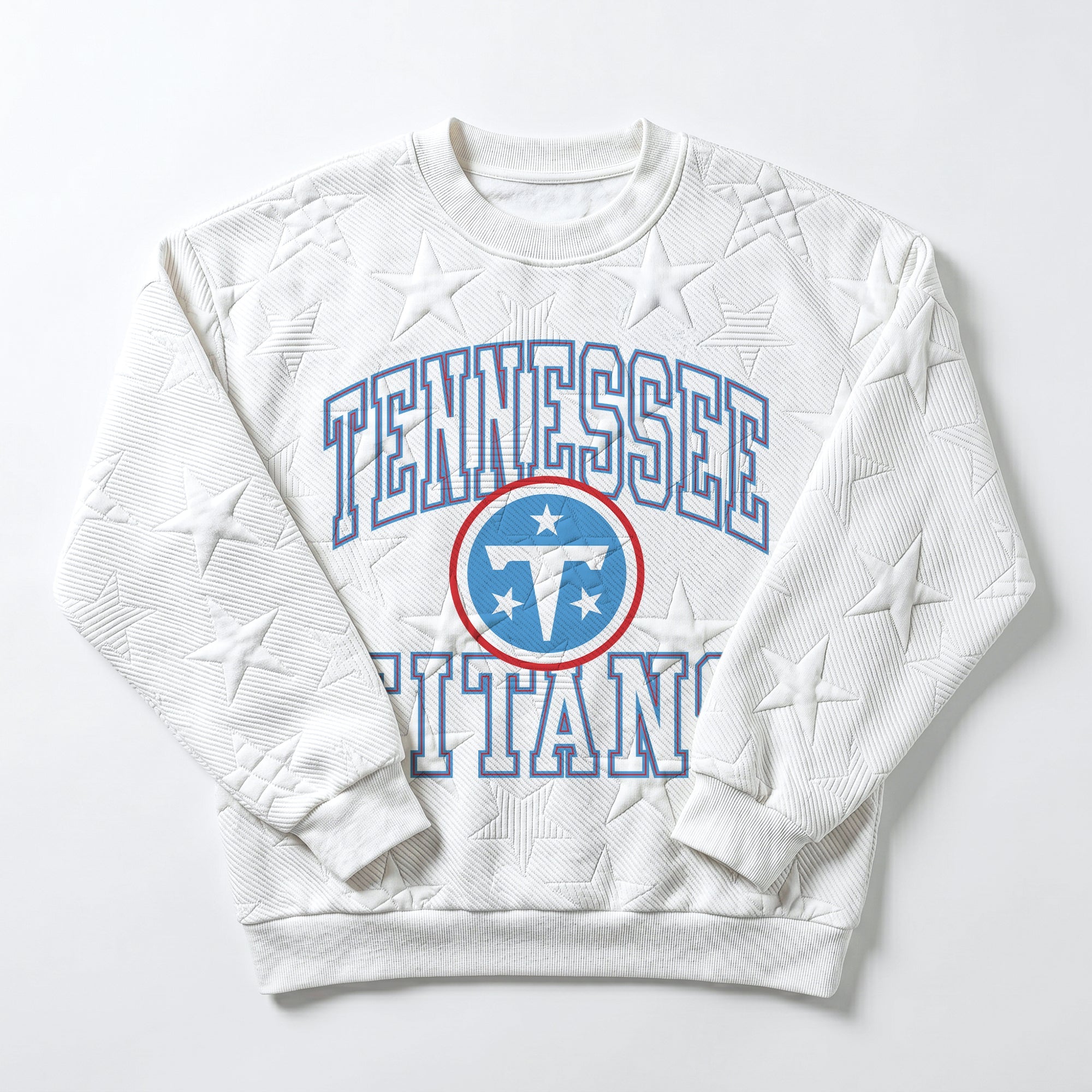TENNESSEE TITANS BIG PLAY ENERGY EMBOSSED STAR CREWNECK