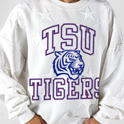 TENNESSEE STATE TIGERS BIG PLAY ENERGY EMBOSSED STAR CREWNECK