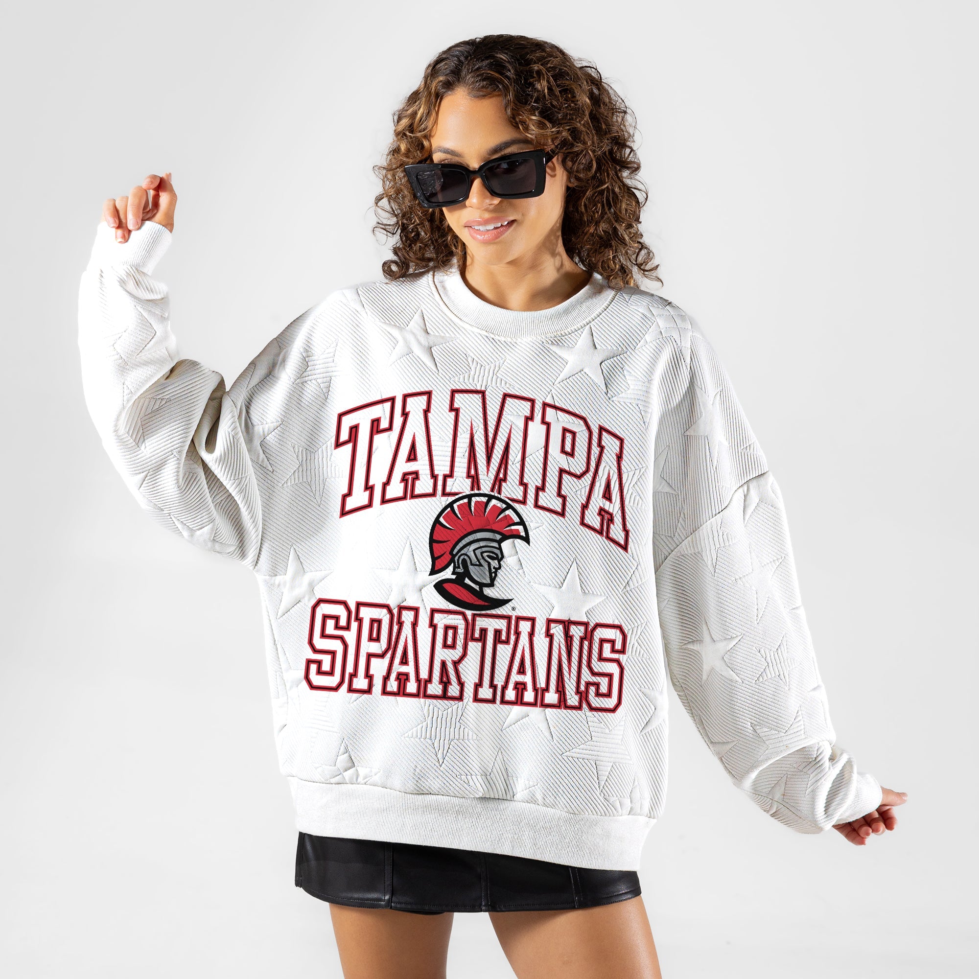 TAMPA SPARTANS BIG PLAY ENERGY EMBOSSED STAR CREWNECK