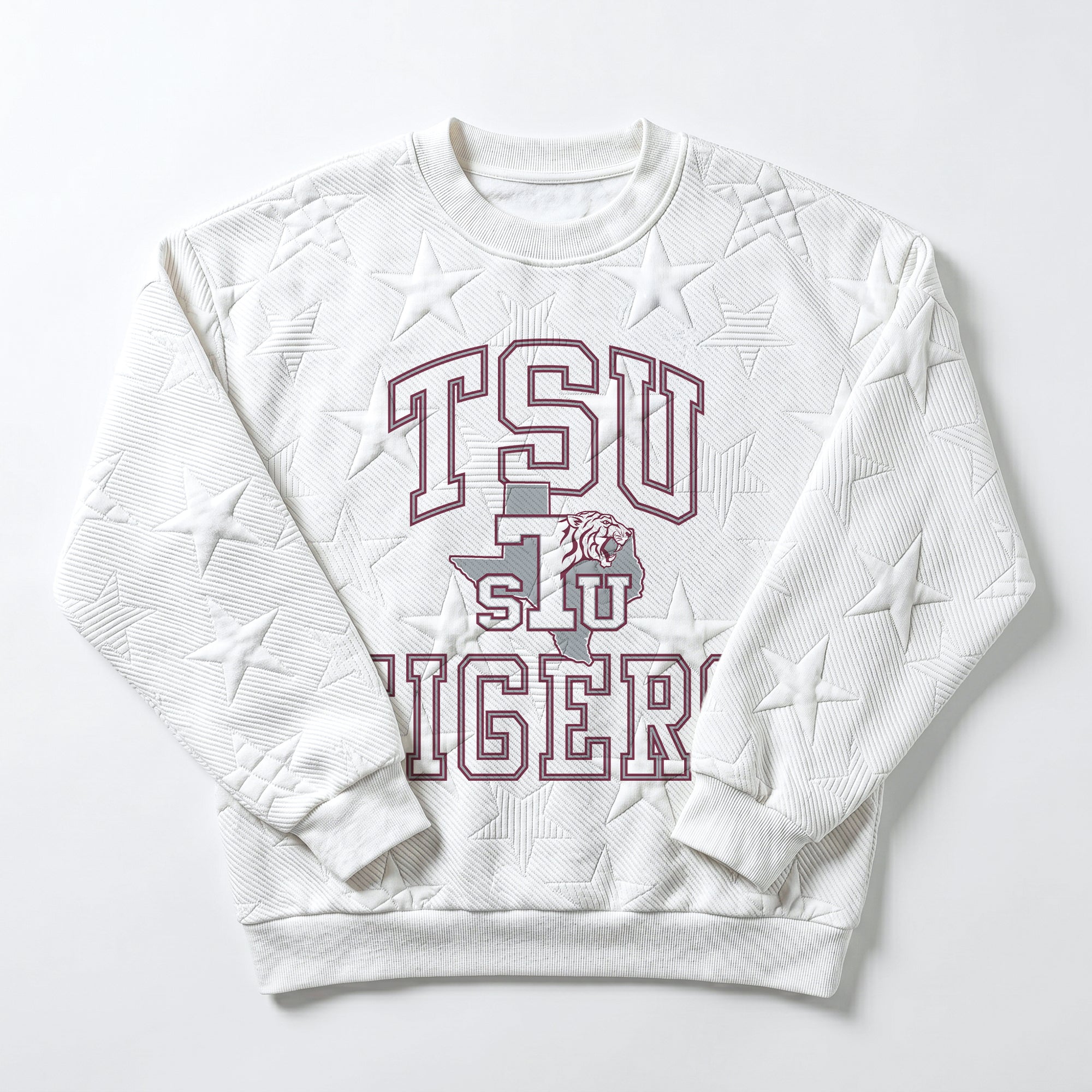 TEXAS SOUTHERN TIGERS BIG PLAY ENERGY EMBOSSED STAR CREWNECK