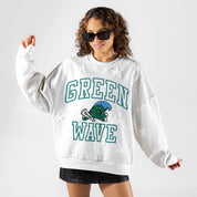 TULANE GREEN WAVE BIG PLAY ENERGY EMBOSSED STAR CREWNECK