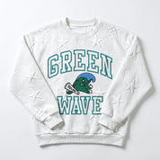 TULANE GREEN WAVE BIG PLAY ENERGY EMBOSSED STAR CREWNECK