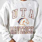 UT ARLINGTON MAVERICKS BIG PLAY ENERGY EMBOSSED STAR CREWNECK