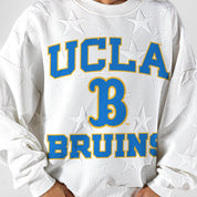 UCLA BRUINS BIG PLAY ENERGY EMBOSSED STAR CREWNECK