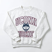 UCONN HUSKIES BIG PLAY ENERGY EMBOSSED STAR CREWNECK