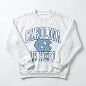 NORTH CAROLINA TAR HEELS BIG PLAY ENERGY EMBOSSED STAR CREWNECK