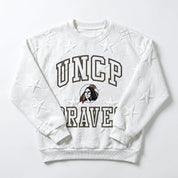 UNC AT PEMBROKE BRAVES BIG PLAY ENERGY EMBOSSED STAR CREWNECK