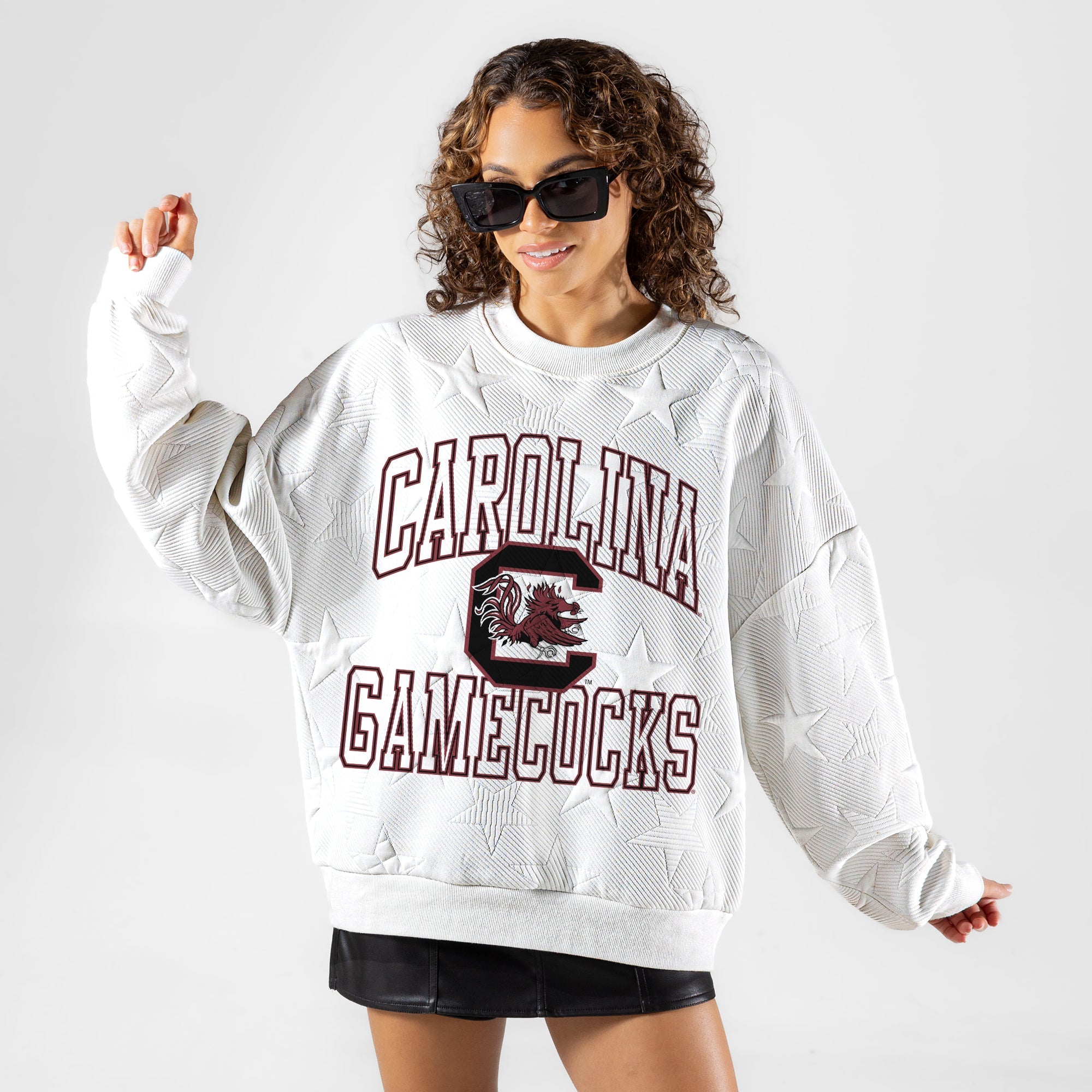 SOUTH CAROLINA GAMECOCKS BIG PLAY ENERGY EMBOSSED STAR CREWNECK