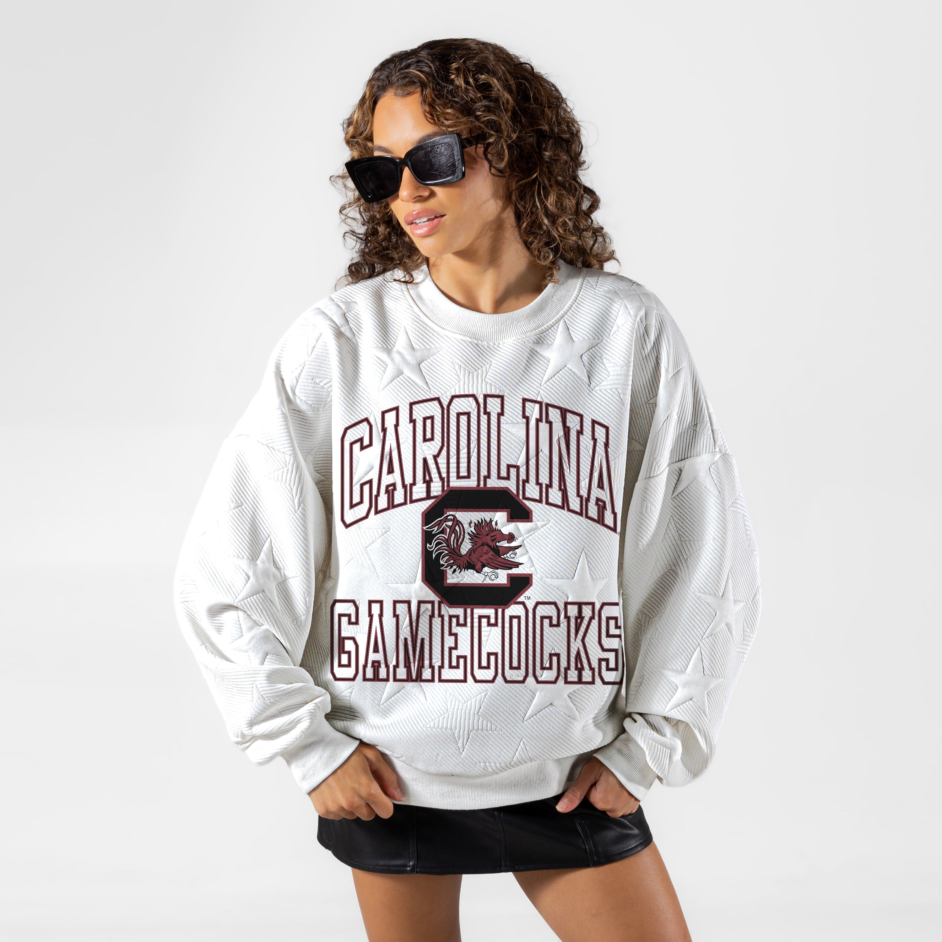 SOUTH CAROLINA GAMECOCKS BIG PLAY ENERGY EMBOSSED STAR CREWNECK