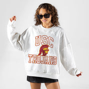USC TROJANS BIG PLAY ENERGY EMBOSSED STAR CREWNECK