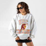USC TROJANS BIG PLAY ENERGY EMBOSSED STAR CREWNECK