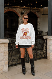 USC TROJANS BIG PLAY ENERGY EMBOSSED STAR CREWNECK