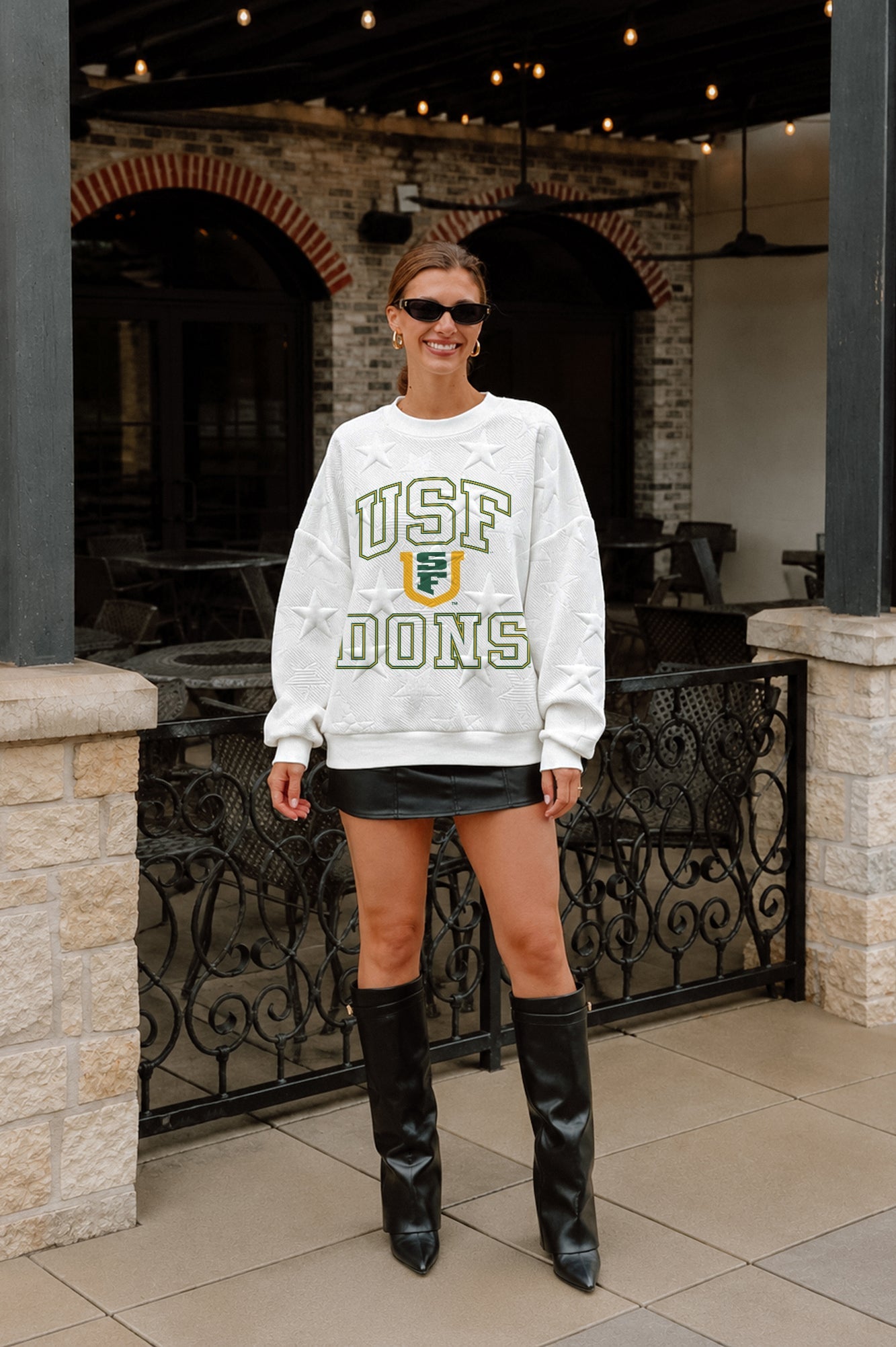 SAN FRANCISCO DONS BIG PLAY ENERGY EMBOSSED STAR CREWNECK