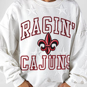 LOUISIANA RAGIN' CAJUNS BIG PLAY ENERGY EMBOSSED STAR CREWNECK