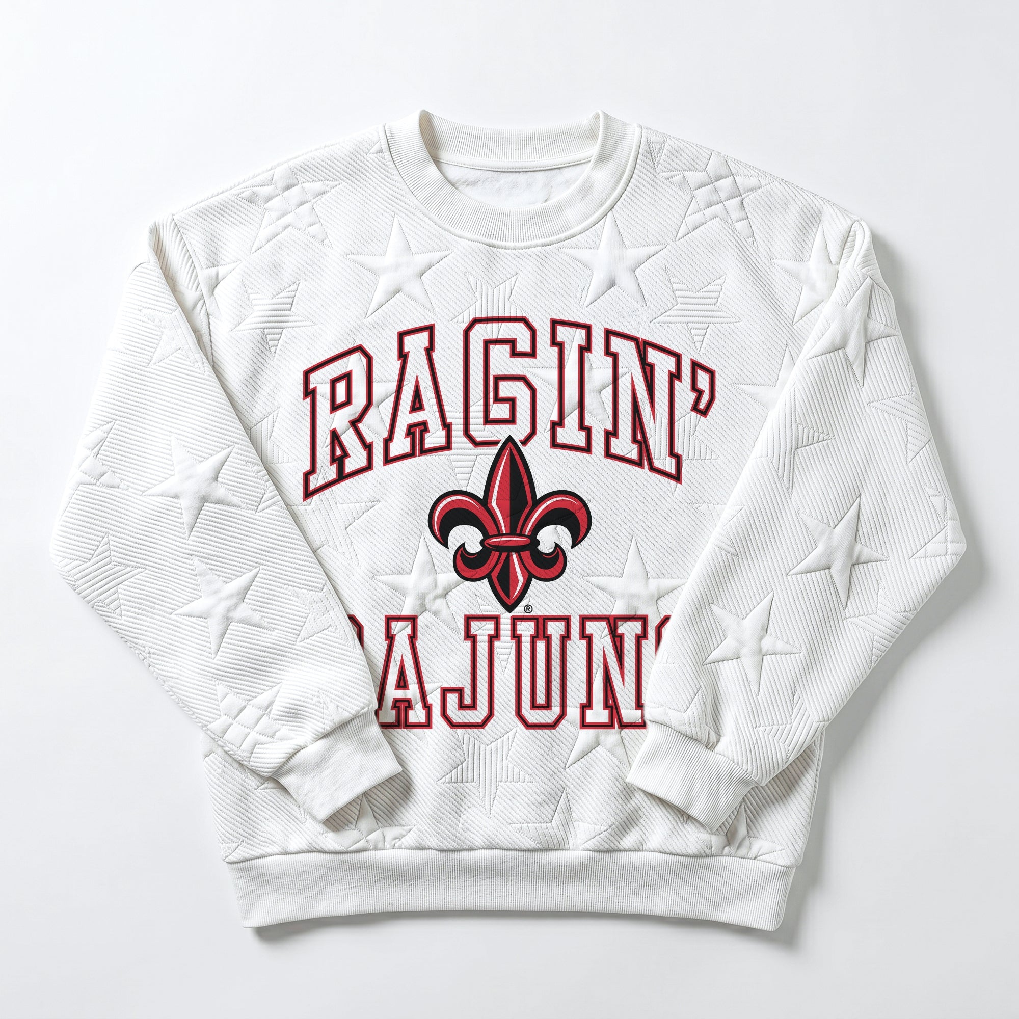 LOUISIANA RAGIN' CAJUNS BIG PLAY ENERGY EMBOSSED STAR CREWNECK